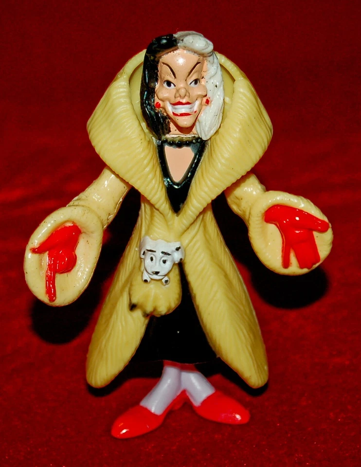 老式玩具麦当劳 101 DALMATIANS Cruella De Vil 手机 2 件套 #114 — 第 4/4 张图片