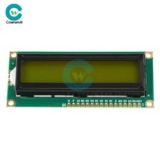 16x2 1602 Character LCD Display Module HD44780 Controller Yellow Blacklight USA