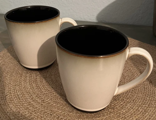 Sango NOVA BLACK 4932 set of 2 coffee cups/mugs