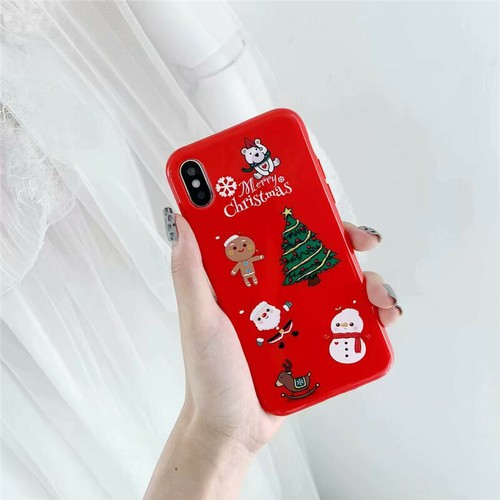 Christmas Silicone Rubber Soft Phone Case Cover iPhone 6 6S 7 8 Plus X XR XS Max - Picture 3 of 8