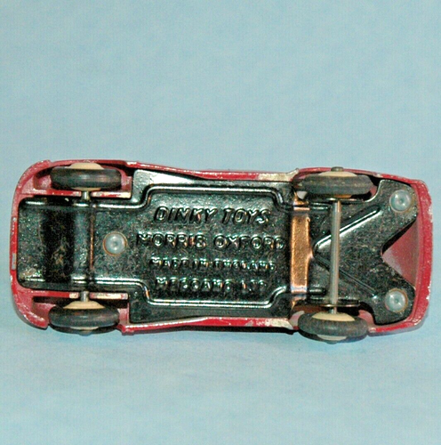 DINKY Meccano England original 1950 MORRIS OXFORD SEDAN 2 tone Cerise Cream #159 - Picture 7 of 7
