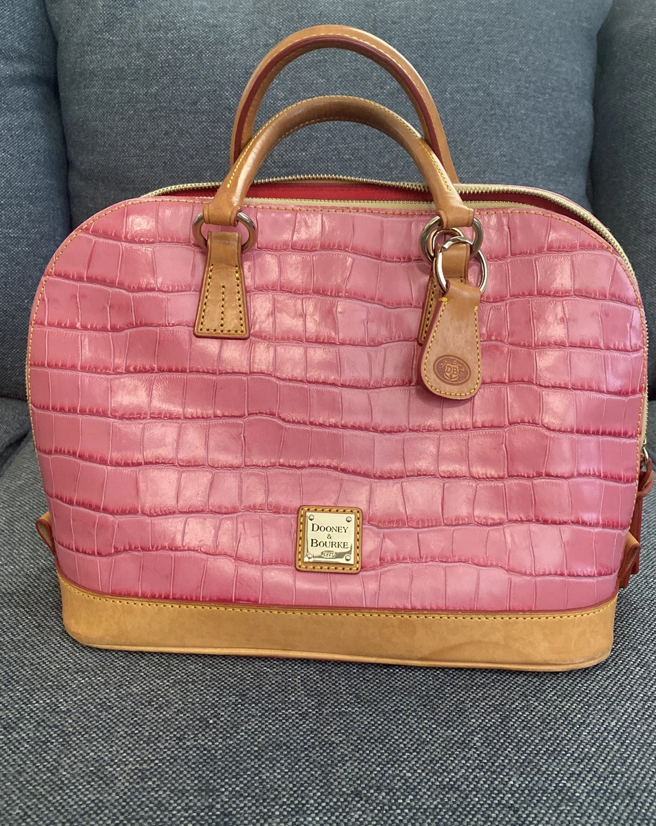 Dooney u0026 Bourke Handbag Dark Pink Crocodile Leather | eBay