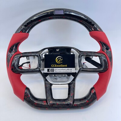 LED Forged carbon fiber steering wheel For Ford Mustang GT S650 2024-2026