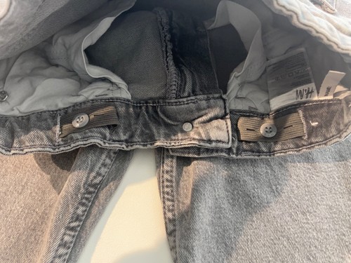 H&M Boys Straight Jeans Gray Denim Slim Fit Adjustable Waist 14Y - Picture 6 of 7