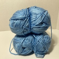 4 Skeins Light Baby Blue Worsted Yarn 5oz Each Made in USA Dream Weaver
