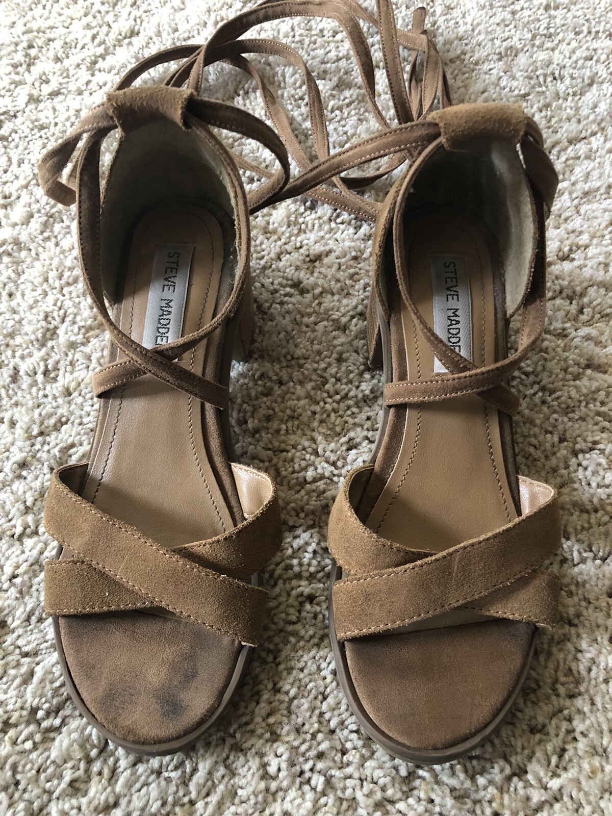 steve madden sandals Kanzley 6.5M leather taupe Gem