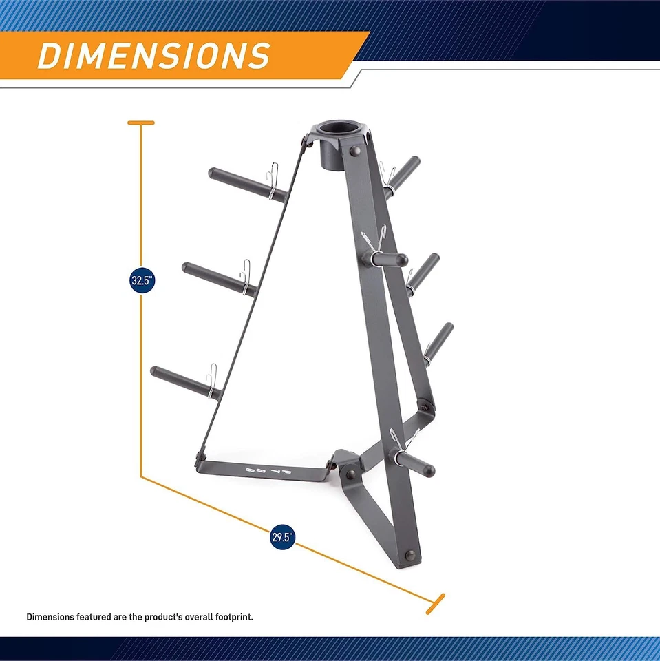 Placas de pesas/estante de almacenamiento de tamaño estándar Plate Tree pesas de ejercicio PT-36 oscuro Foto 2 de 4
