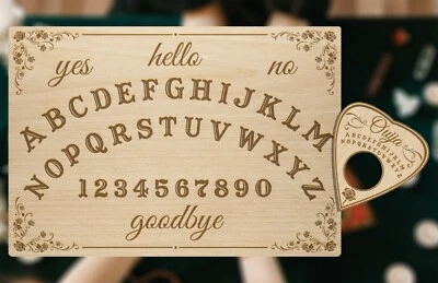 DC MAKER LABS LARGE Wooden Floral Ouija Board & Planchette | Handmade Wood Spirit Board