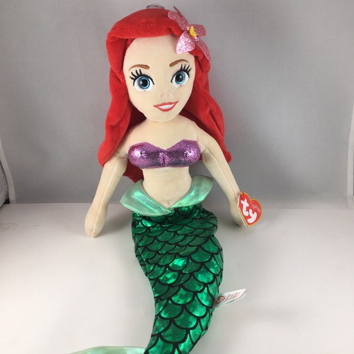 Ty Beanie Buddy - Disney's Prinzessin ARIEL kleine Meerjungfrau 18" Plüschtier (2. Version) - Bild 1 von 8