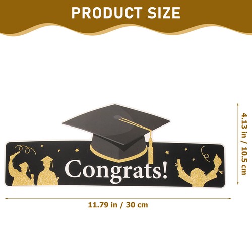 9 Pezzi Cappello Dottore Corona Compleanno Laurea Cerimonia Decorazione Bambino - Foto 4 di 12