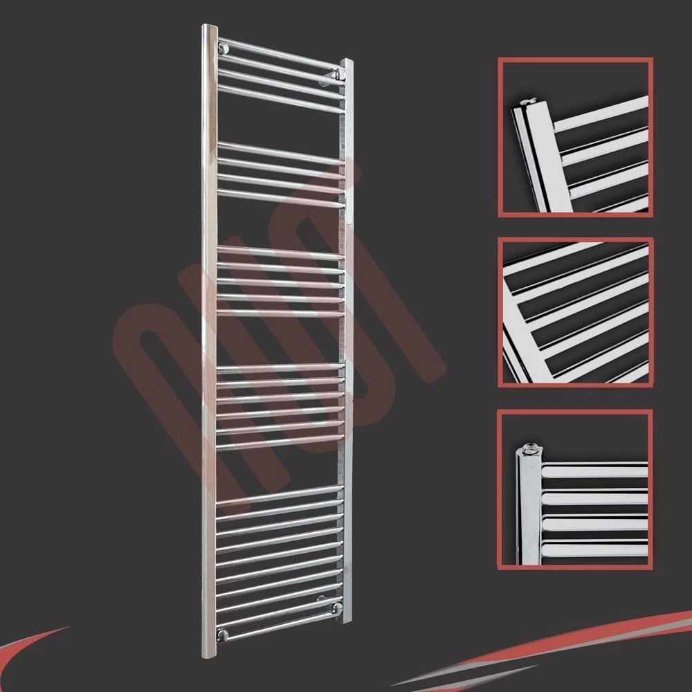 500mm (w) x 1600mm (h) Heated Straight Chrome Towel Rail 2761 BTUs Towel  Warmer | eBay