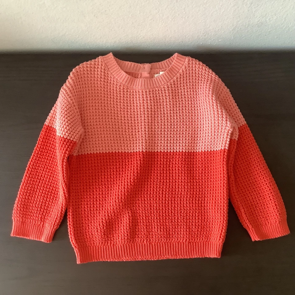 Suéter tejido melocotón colorido Gymboree bebé niña nuevo con etiquetas (160) talla 2T Foto 4 de 4