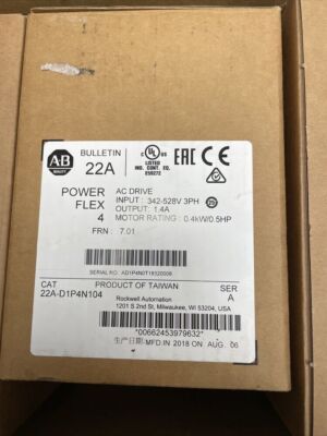 Sealed  22A-D1P4N104 /A PowerFlex 4 0.4 kW 0.5 HP AC Drive