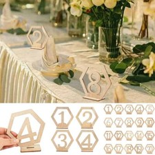 10pcs Hexagon Shape Number Sign For Wedding Engagement Table Seat Decoration NEW