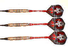 Soft Tip Darts, Used, 16 Gram Plated with New Aluminum Shafts Flights 1687
