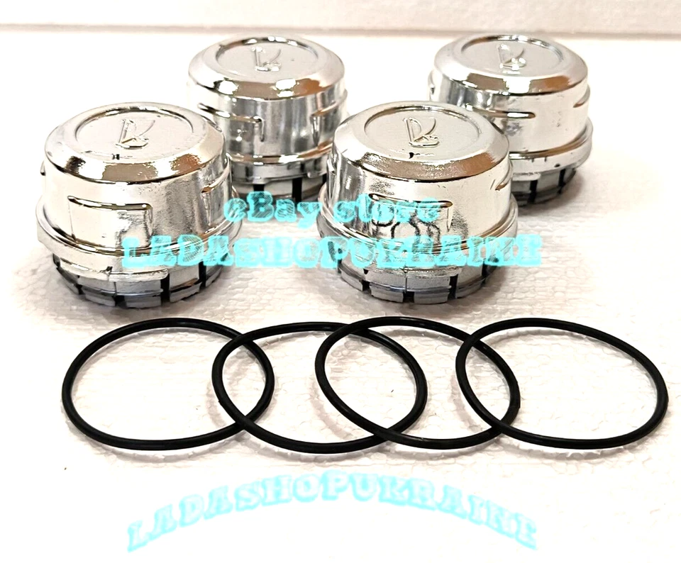 4x CHROME Tapa del cubo de rueda LADA SAMARA 2108 2109 2114 2115 Wheel Hub Cap - Изображение 4 из 4
