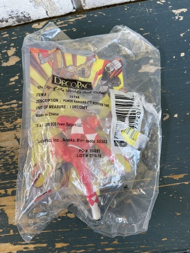 Power Rangers Cake Topper DecoPac 20746 Red Ranger Figure Birthday Party B3 - Picture 2 of 3
