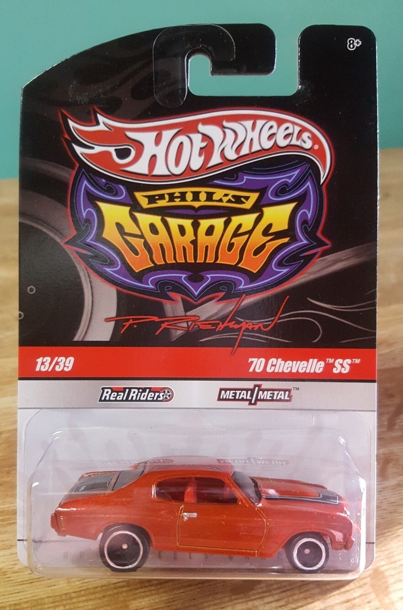 Hot Wheels Phil's Garage '70 Chevelle SS Orange with Real