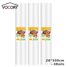VOCORY Vacuum Sealer storage Bag Roll 28x500cm Works with all Vacuum Sealers 