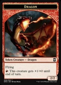 DRAGON TOKEN NM mtg Modern Masters 2017 Red Token Com