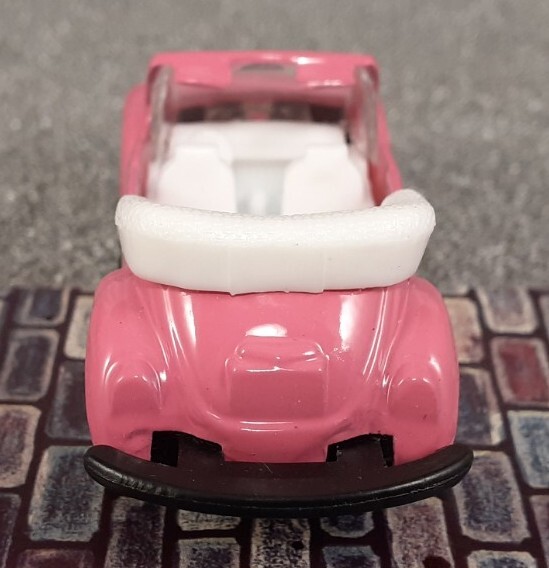 Vintage Welly VW Volkswagen bug beetle convertible pink mint