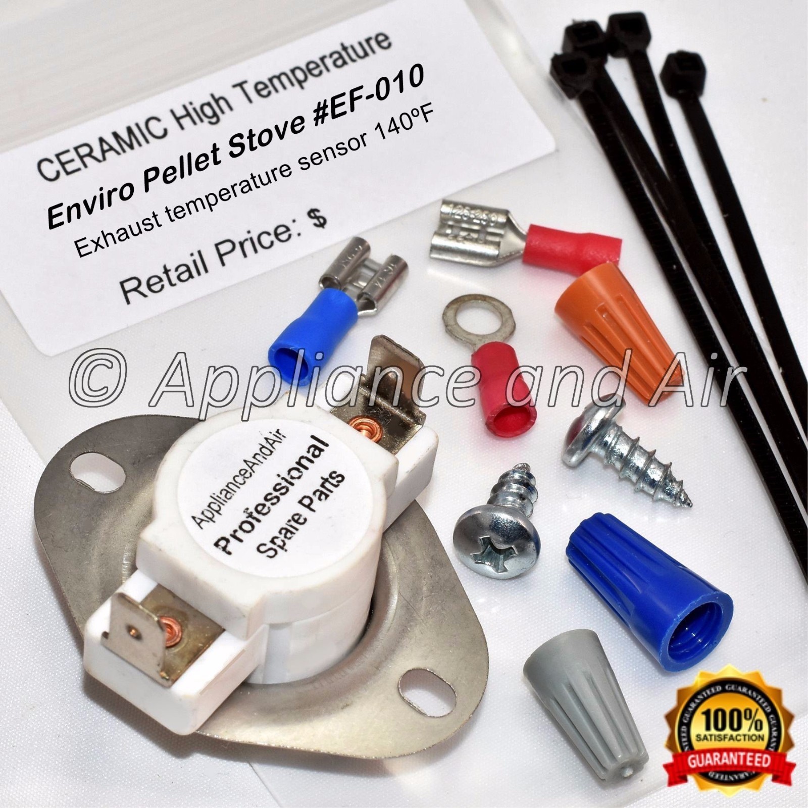 ENVIRO EF-010 Pellet Stove Low Limit Ceramic Disc Switch PP3