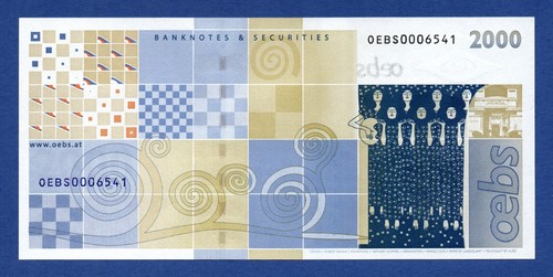 Austria - OeBS Gustav Klimt 2000 - Specimen Test Note Unc - Foto 2 di 17