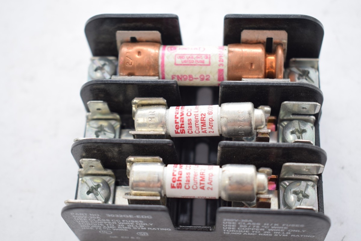 303SURFBOARDS 303×JJ2 GE 3032GE-EDC FUSE BLOCK 30AMP 600V with Fuses | eBay