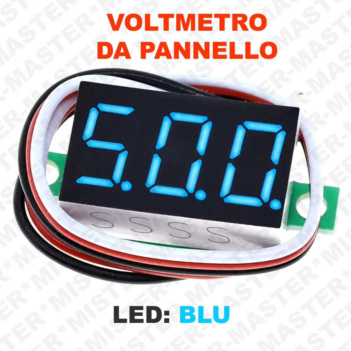 Aofan voltmetro automatico DC12V-24V con display digitale a LED, mini voltmetro rotondo impermeabile, per auto, moto, camion (rosso Aofan voltmetro automatico DC12V-24V con display digitale a LED, mini voltmetro rotondo impermeabile, per auto, moto, camion (rosso