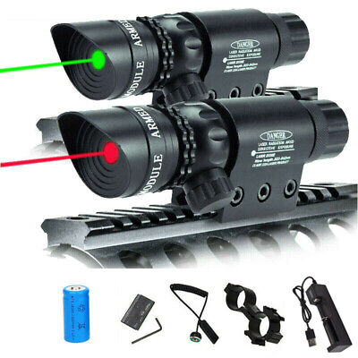 Grün Punkt Laser Anblick Schiene Fass Einfassung Fernschalter für Gewehr Rot 