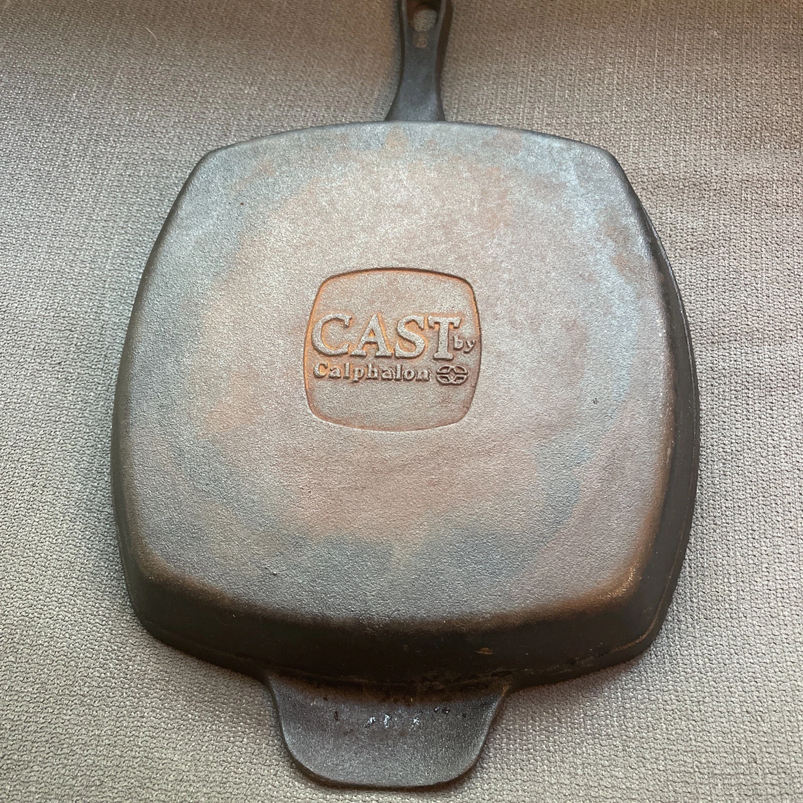 Calphalon Cast Iron 10" Square Skillet Frying Pan Bacon Sausage Steaks