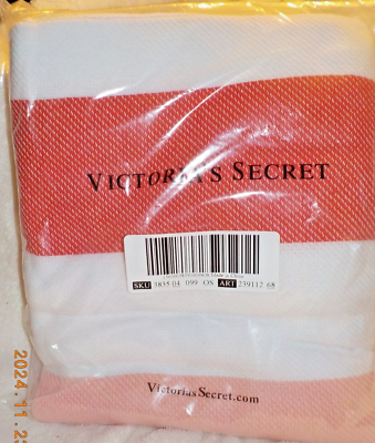 Victoria's Secret Pink Stripe Beach Blanket 50x60 logo
