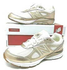New Balance 990v4 Girlâs Size 7Y Shoes Gold/Off White KJ9902KG NEW for sale online