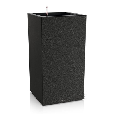 LECHUZA  Pflanzgefäße CANTO Slatestone 40 high Dunkelgrau All-in-One