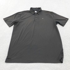 Callaway Polo Shirt Mens Size Large Opti-Dri Golf Black Short Sleeve