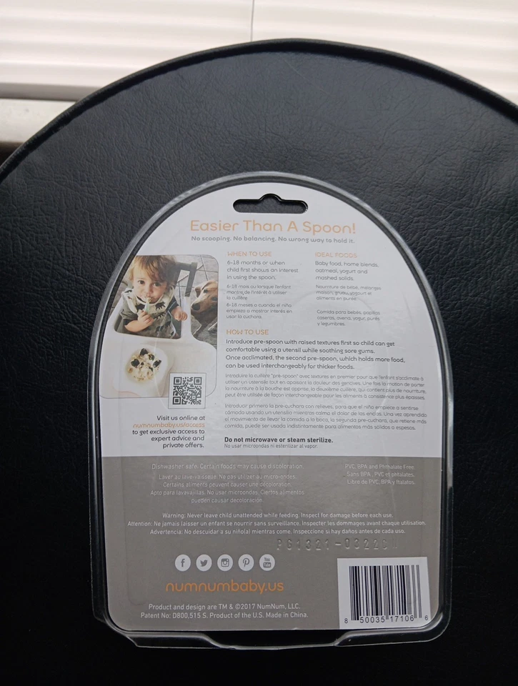 NumNum Pre-Cuchara GOOtensils Juego de Cuchara Bebé (Etapa 1 + Etapa 2) Silicona Libre de BPA Foto 2 de 2