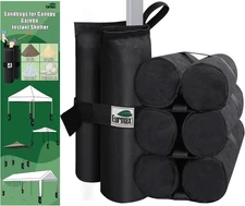 Eurmax USA Weight Bags for Pop up Canopy Outdoor Standard, Black 