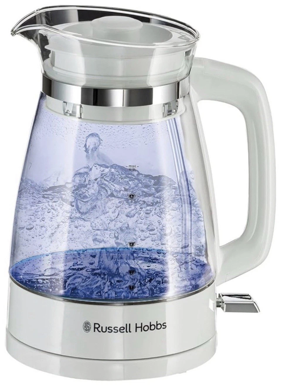 Carafe Style 1.7L Cordless Electric Glass Kettle with White Handle ☕️