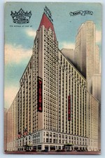 1946 New York City NY Postcard New Beautiful Hotel Victoria Building Road Posted