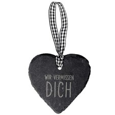 | Schieferherz mit Gravur | Schieferherz mit Spruch |Dekoherz aus Schiefer zu...