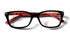 RAY-BAN RB5228 2479 BLACK/RED NEW AUTHENTIC FULL RIM EYEGLASSES FRAME 53-17-140