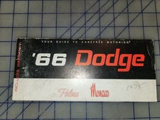 1966 Dodge Polara Monaco Owners Manual Original 1966 Dodge Polara Monaco Owners Manual Original