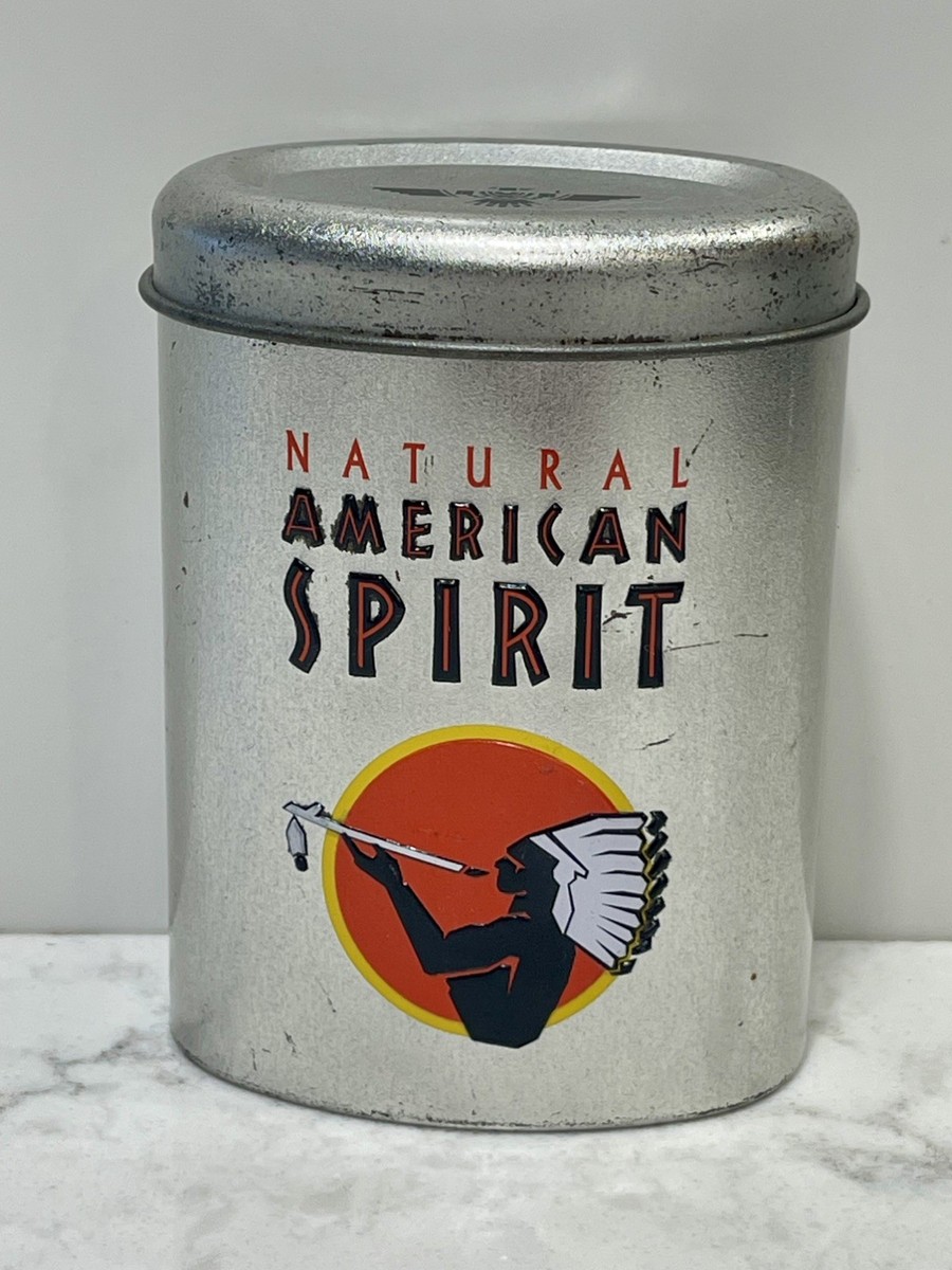 american spirit organic tobacco can Natural American Spirit Cigarettes Empty Oval Silver Tin Can Tobacco