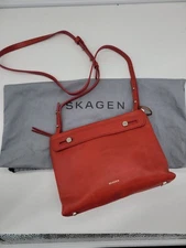 SKAGEN Red Mikkeline Crossbody Mini Satchel Bag Hand Bag Clutch