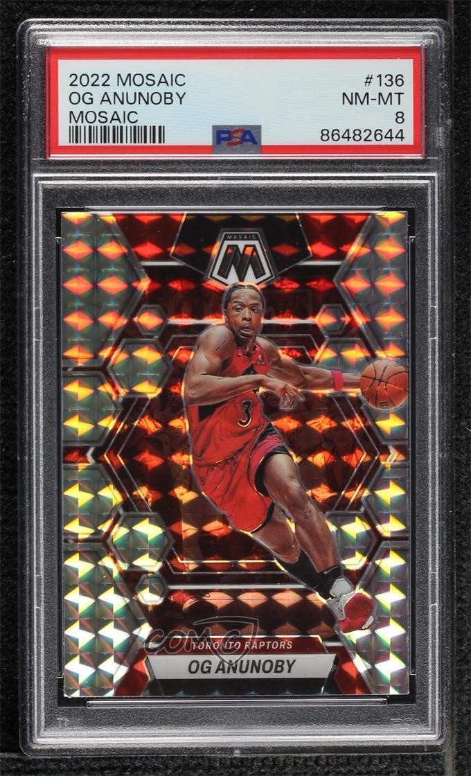 2022-23 Panini Mosaic Mosaic Prizm OG Anunoby #136 PSA 8 0s2w
