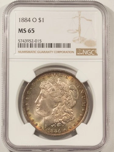 1884-O $1 MORGAN DOLLAR - NGC MS-65, REALLY PRETTY GEM!