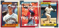 1989 Topps MAJOR LEAGUE DEBUT #1-152 Your Choice $2 or 2 Card Minimum YOU PICK!