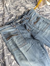 7 for All Mankind Jeans Size 27 Zipper Pockets Straight Leg Low Rise