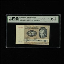 1979 Denmark Nationalbank 20 Kroner Pick#49a PMG 64 Choice UNC