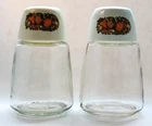 Vintage Federal Housewares Salt & Pepper Shakers White with Vegetable Motif Tops